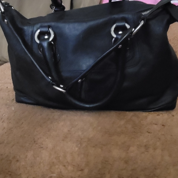 Coach Ashley Leather Black 2 way Bag Satchel nwot - Picture 12 of 13